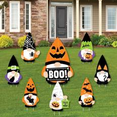 Big Dot of Happiness Halloween Gnomes Yard Sign and Outdoor Lawn Decorations Spooky Fall Party Yard Signs Set of 8