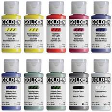 Golden Fluid Acrylics Mixing Colors, Set of 10, 30 ml