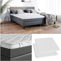 Fundas de colchón Protector Blanco 180 x 200 cm Lavable Hasta 60°C Apto Para Secadora Vitalispa Funda de colchón Blanco