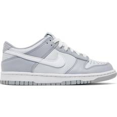 NIKE Piger Sneakers Børnesko NIKE Dunk Low GS - Pure Platinum/White/Wolf Grey