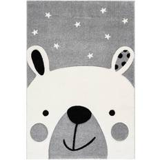 Argent Tapis XXXlutz Tapis de Chambre Enfant Ours Leonora Argent 80 x 150 cm