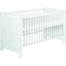 Schardt Lit Bébé 70x140 Hetre Massif Laqué Nordic White L 145 x H 85 x P 77 cm 27.6x55.1"