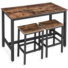 Vasagle LBT15X Marron Rustique Noir Industriel Table de bar