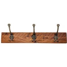 Wooden Antique Style Rack Triple Old Coat Hook