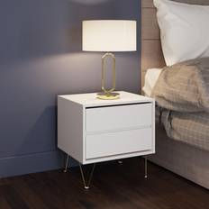 Timber Art Design UK Monaco White 2 Bedside Table