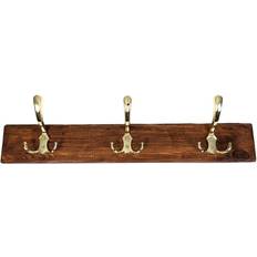 Wooden Antique Style Rack Triple Coat Hook