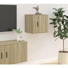 Oak TV Benches vidaXL Wall Mounted Cabinet Sonoma Oak 40 x 34.5 x 40 cm TV Bench