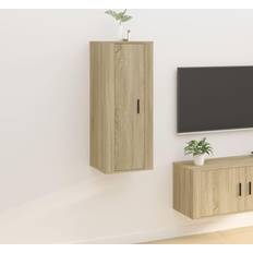 Oak TV Benches vidaXL Wall Mounted Cabinet Sonoma Oak 40 x 34.5 x 100 cm TV Bench