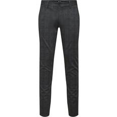 Chino's - Zwart Broeken Only & Sons Mark Check Pants