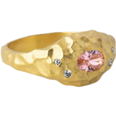 ENAMEL Copenhagen Leia Ring - Gold/Pink/Transparent