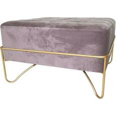 MDF Settee Benches Dkd Home Decor Foam Pink Golden Settee Bench