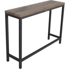 Acero Mesas Auxiliares Venture Design Rise Black/Teak Mesa Auxiliar 30x110cm