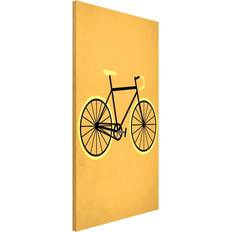 Amarillo Pizarras de cristal Tableau Magnétique Bicyclette En Jaune