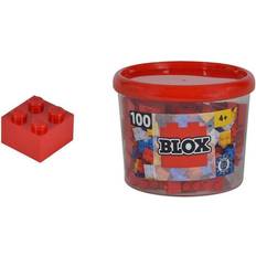 Simba Byggleksaker Simba 104114111 "Blox 4-Stud Red Building Blocks Set 100-Piece