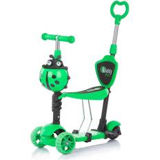 Kinderroller Chipolino Kinderroller 3 in 1 Kiddy Evo Schiebestange Vorderräder mit LED grün