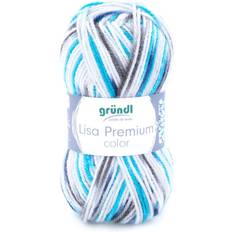 Grün Garne Gründl Wolle Lisa Premium color 50 g ozean-mint-grau-color