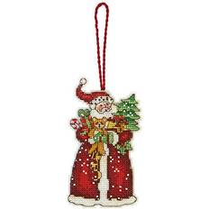 Lærred Dekorationer Dimensions Santa Cross Stitch Kit D70-08895 Christmas Tree Ornament