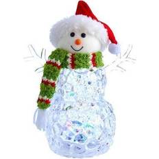 Christmas Decorations Kurt Adler 9.45-Inch Battery-Operated Light-Up Snowman Christmas Figurine Decoration