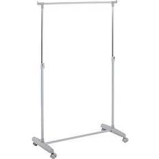 HAKU Möbel Portant Réglable En Hauteur En Tube D'Acier Gris Avec 1 Tringle Chromé Pièces en PVC Gris