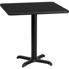 Black Dining Tables Flash Furniture XU-BLKTB-2424-T2222-GG 24" Square Dining Table