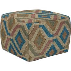 Multicolored Pouffes Simpli Home Johanna Collection AXCPF-12-MC Pouffe