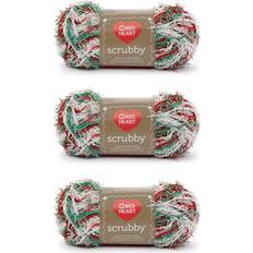 Red Heart Scrubby Jolly Yarn 3 Pack of 85g/3oz Polyester 4 Medium Worsted 78 Yards Knitting/Crochet