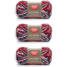 Red Heart Red Heart Scrubby Americana Yarn 3 Pack of 85g/3oz Polyester 4 Medium Worsted 78 Yards Knitting/Crochet