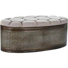 Beige Settee Benches Dkd Home Decor Beige Metal Settee Bench