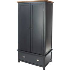 Blue Clothing Storage Core Products Dunkeld 2 door 1 drawer Wardrobe