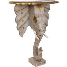 Dkd Home Decor Elephant Brass Mango wood Console Table