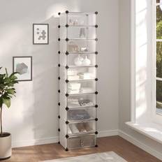 vidaXL transparent, 44 84x31.5x93 PP Hallway Skohylle