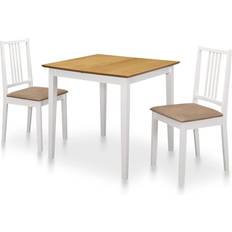 vidaXL 3-Delige Eethoek MDF Wit