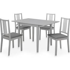 Gris Ensembles de Salle à Manger vidaXL Mobilier 5 pcs MDF Gris Ensemble de Salle à Manger 5pcs