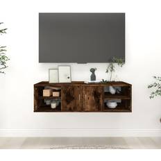 Wood Wall Shelves vidaXL Smoked Oak Engineered Wood Wall Shelf