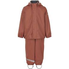Mikk-Line PU Rain Set with Braces - Russet (33145)
