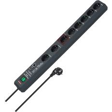 Brennenstuhl secure tec Brennenstuhl Secure-Tec 19.500A Strømstødsbeskytter 8-stik 16A Sort