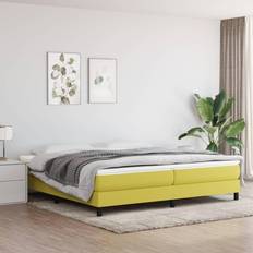 vidaXL De Box Spring Tela Verde 200x200 cm Cama con Estructura