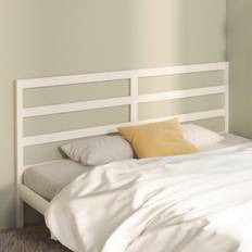 vidaXL Vit 206 x 4 x 100 cm Massiv Furu Sänggavel