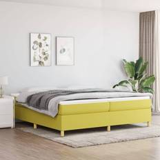 Tweepersoonsbed Bedframes vidaXL Bedframe Zonder Matras 200x200 cm Stof Groen