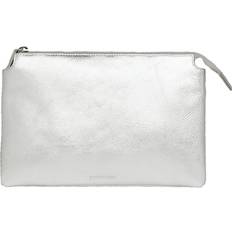 Whistles Womens Silver Elita Metallic Leather Clutch bag 1 Size