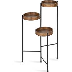 Indoor Plant Stands Kate and Laurel Finn Metal Tri-Level Plant