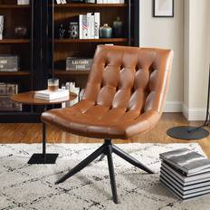 Brown leather lounge chair Leon Pallas Brown Lounge Chair