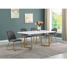 Gold Dining Sets Best Quality Furniture 5pc Dining Set 5