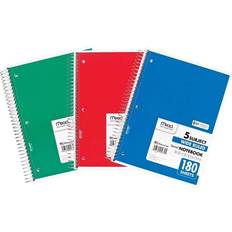 Office Supplies Spiral 5 Subject Wide 180 Per Book Pack