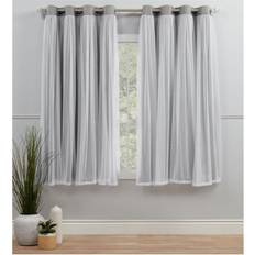 Sheer curtains with blackout curtains Curtains Catarina Layered Solid Blackout Sheer Grommet