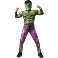 Rubies HULK Marvel officiel Déguisement Super Héros pour Enfant Entrée de Gamme Taille 7-8 ans. Costume avec combinaison et masque PVC Pour Anniversaire, Carnaval