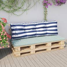 Pallesofa vidaXL pallesofa stof stribet Stolehynde Blå, Hvid (120x)