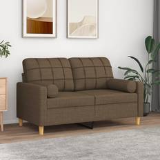 Textiel vidaXL Sierkussens 2 st 15x50 cm Stof Bruin