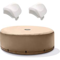 Hot tub cover Intex Inflatable Hot Tub PureSpa Energy Efficient 6.5-Feet Cover Foam Headrest