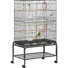 Bird cage Pawhut Bird Cage, with Stand, Wheels, Budgies, Finches, Parakeets